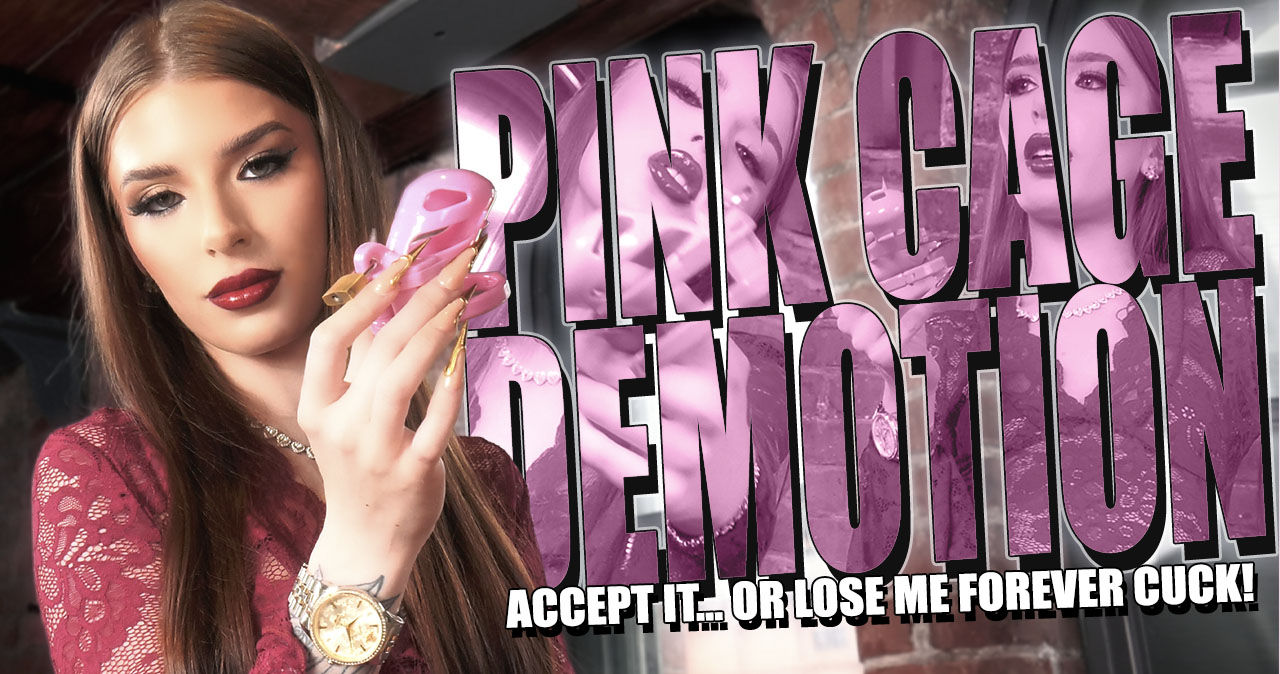 Pink Cage Demotion - Accept It Or Lose Me Forever Cuck