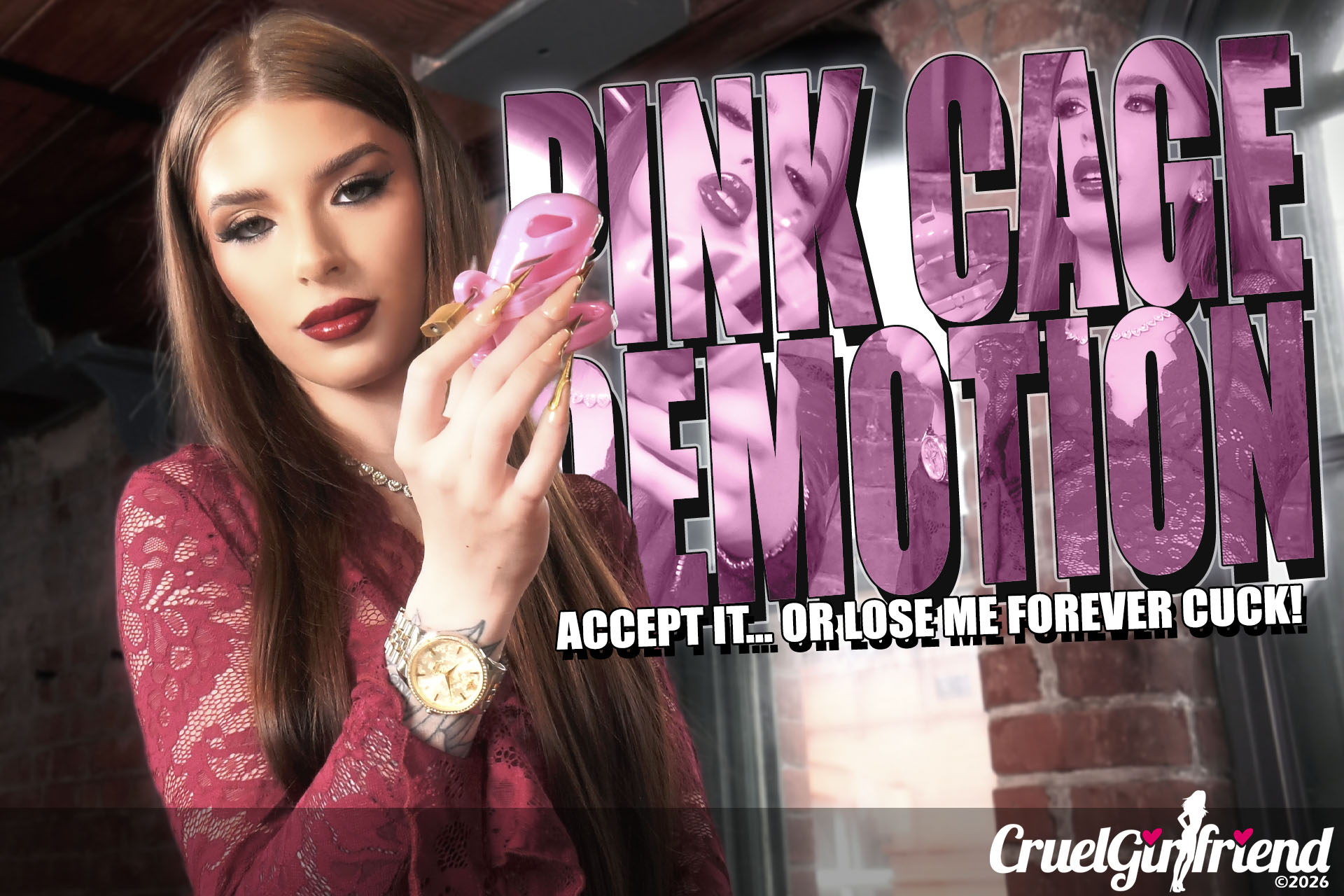 Pink Cage Demotion - Accept It Or Lose Me Forever Cuck